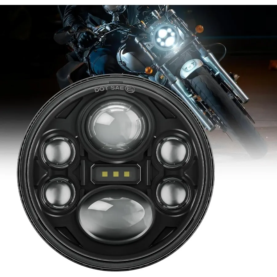 5,75-дюймовая светодиодная мотоциклетная фара Plug & Play 5-3/4 дюйма, проекционная фара для мотоцикла, совместимая с Dyna Softail Deuce Wide Gl
5,75-дюймовая светодиодная мотоциклетная фара Plug & Play 5-3/4 дюйма, проекционная фара для мотоцикла, совместимая с Dyna Softail Deuce Wide Gl