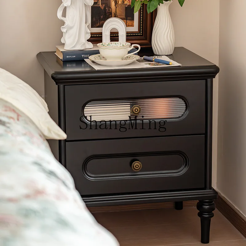 SM all solid wood bedside table retro bedroom bedside medium antique style bedside small storage locker
SM all solid wood bedside table retro bedroom bedside medium antique style bedside small storage locker