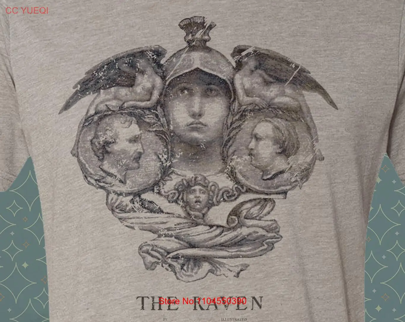 Edgar Allan Poe The Raven Vintage style T Shirt Literature Poetry Gothic Nevermore Gustave Dore long or short sleeves
Edgar Allan Poe The Raven Vintage style T Shirt Literature Poetry Gothic Nevermore Gustave Dore long or short sleeves