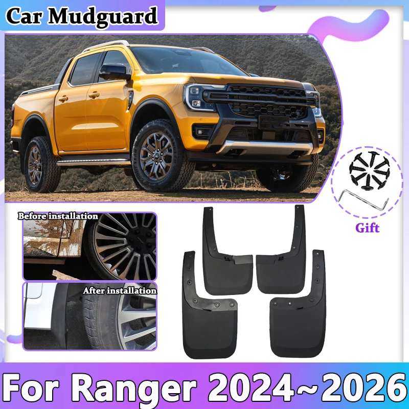 Car Front Rear Wheel Mud Flap For Ford Ranger P703 RA 2023 2024 2025 Front Wheel Mudguard Guards Fender Mudflap Auto Accessories
Car Front Rear Wheel Mud Flap For Ford Ranger P703 RA 2023 2024 2025 Front Wheel Mudguard Guards Fender Mudflap Auto Accessories