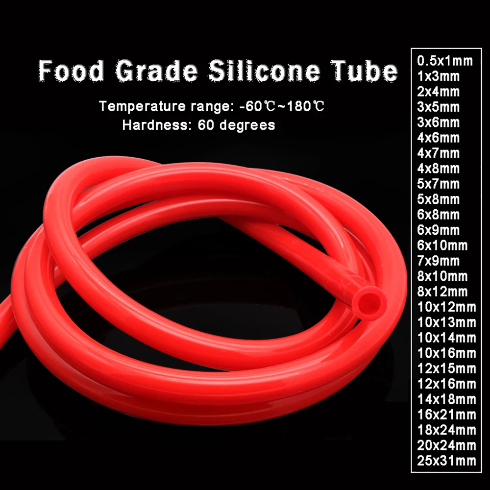Red Food Grade Silicone Tube Beer/Milk/Water/Drinks Hose Pipe Flexible 0.5 1 2 3 4 5 6 7 8 10 12 14 16 18 20 25mm Inner Diameter
Red Food Grade Silicone Tube Beer/Milk/Water/Drinks Hose Pipe Flexible 0.5 1 2 3 4 5 6 7 8 10 12 14 16 18 20 25mm Inner Diameter