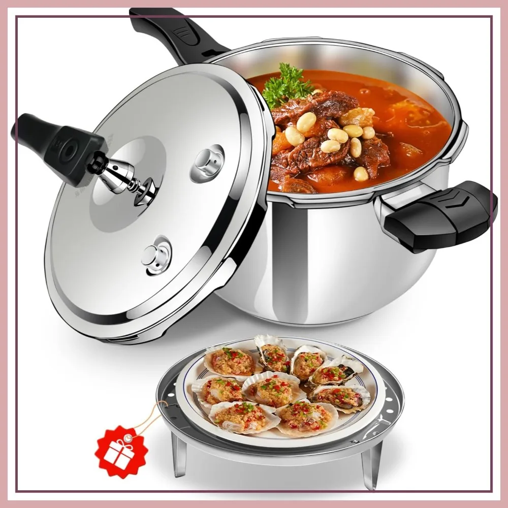 3.17QT Mini Stainless Steel Pressure Cooker, Heavy Duty Pot, Fast Cooking, Safe & Durable, For All Stovetops
3.17QT Mini Stainless Steel Pressure Cooker, Heavy Duty Pot, Fast Cooking, Safe & Durable, For All Stovetops
