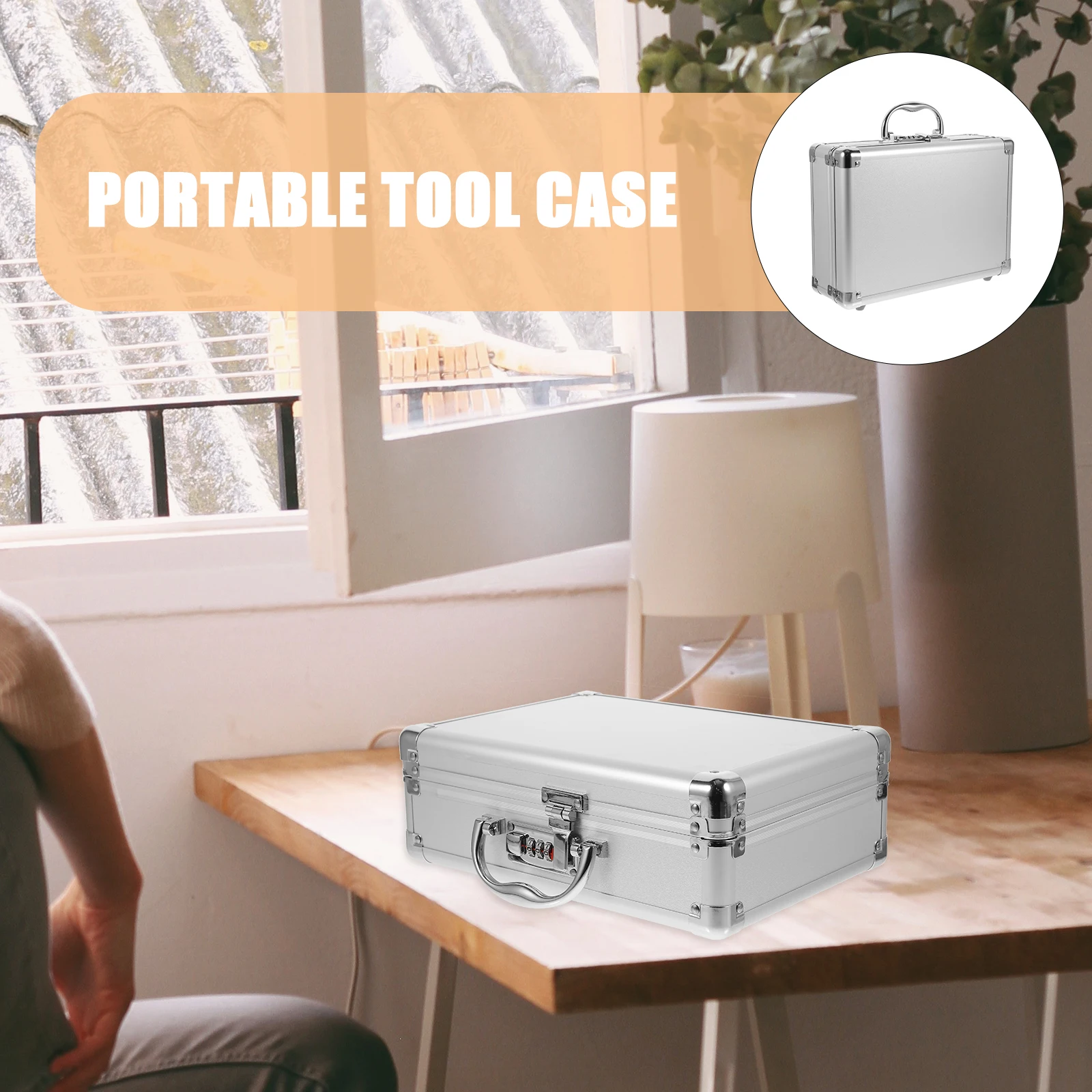 Sturdy Aluminum Briefcase Small Hard Tool Storage Box Portable Carrying Case Handle Password Lock Cotton Tools ganizer
Sturdy Aluminum Briefcase Small Hard Tool Storage Box Portable Carrying Case Handle Password Lock Cotton Tools ganizer