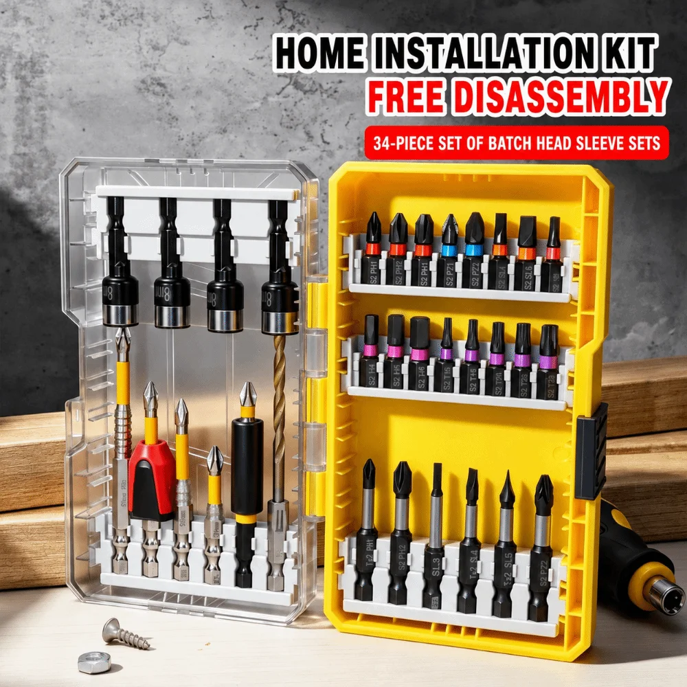 34Pcs S2 Alloy Steel Impact Bit Set Strong Magnetic High Torque Driver Bits Multifunctional Thickened Drill Bit Kit
34Pcs S2 Alloy Steel Impact Bit Set Strong Magnetic High Torque Driver Bits Multifunctional Thickened Drill Bit Kit