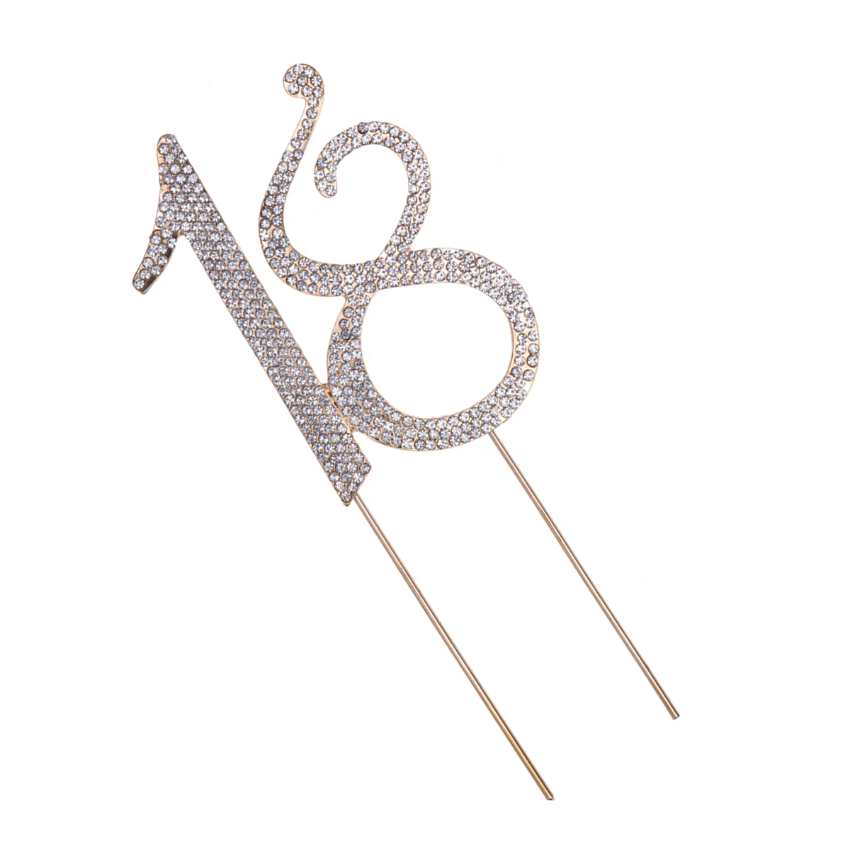18 Cake Topper for 18th Birthday Party or Anniversary Crystal Rhinestones Decorative Cake Topper for Party Supplies (Gold)
18 Cake Topper for 18th Birthday Party or Anniversary Crystal Rhinestones Decorative Cake Topper for Party Supplies (Gold)