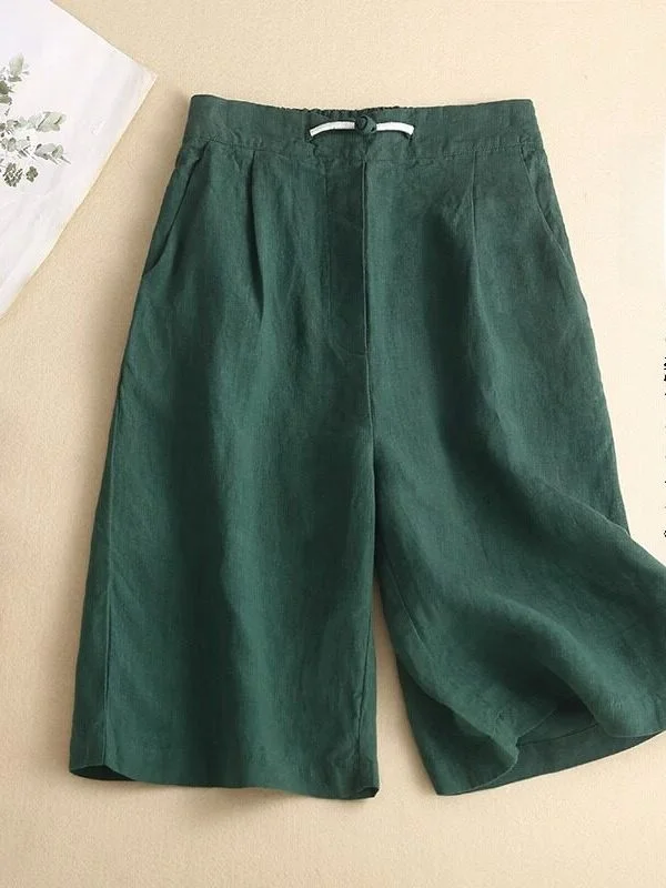 Casual High Waist Wide Leg Short Pants Commute Style Pure Color Women's Pants Five-Quarter Straight Leg Casual Loose Fit Shorts
Casual High Waist Wide Leg Short Pants Commute Style Pure Color Women's Pants Five-Quarter Straight Leg Casual Loose Fit Shorts