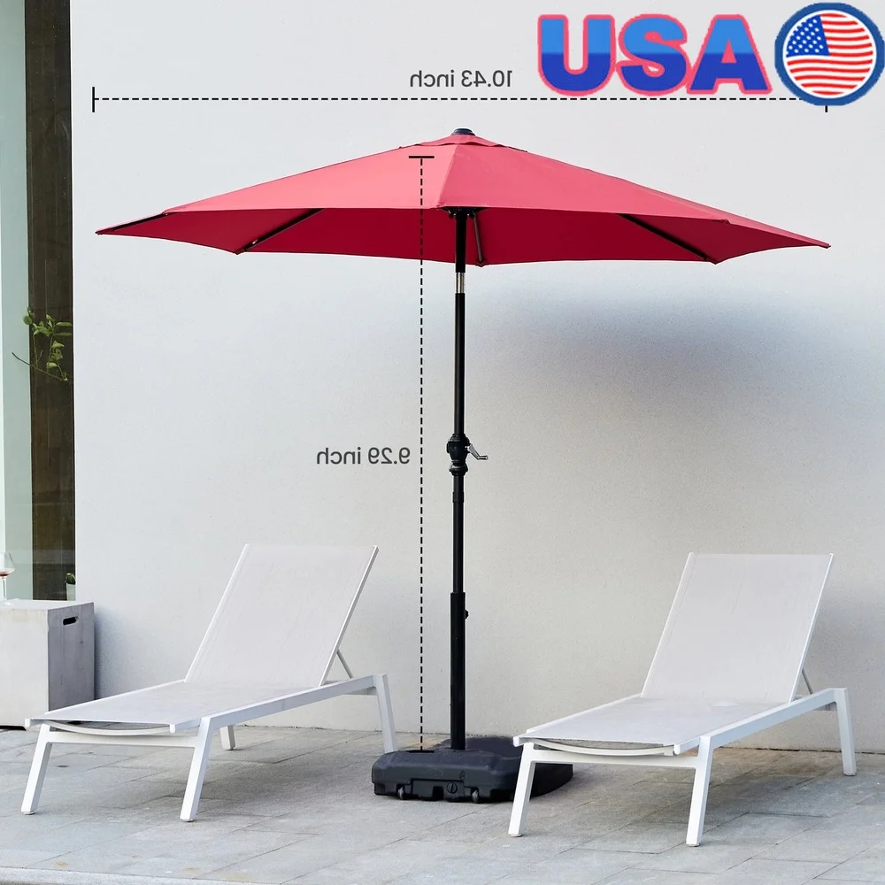 9FT Outdoor Patio Umbrella with Crank Push Button Tilt Waterproof UV Resistant Canopy Sturdy Iron Frame Garden Deck Pool
9FT Outdoor Patio Umbrella with Crank Push Button Tilt Waterproof UV Resistant Canopy Sturdy Iron Frame Garden Deck Pool