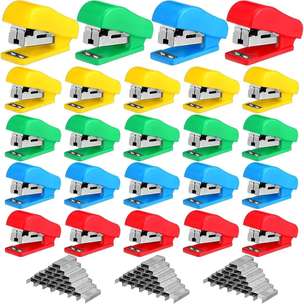 Compact Multicolor Portable Stapler, Hand-Held Desk Staplers, Cute Office or College Supply Set, 4 Classic Colors, 24 Pieces
Compact Multicolor Portable Stapler, Hand-Held Desk Staplers, Cute Office or College Supply Set, 4 Classic Colors, 24 Pieces