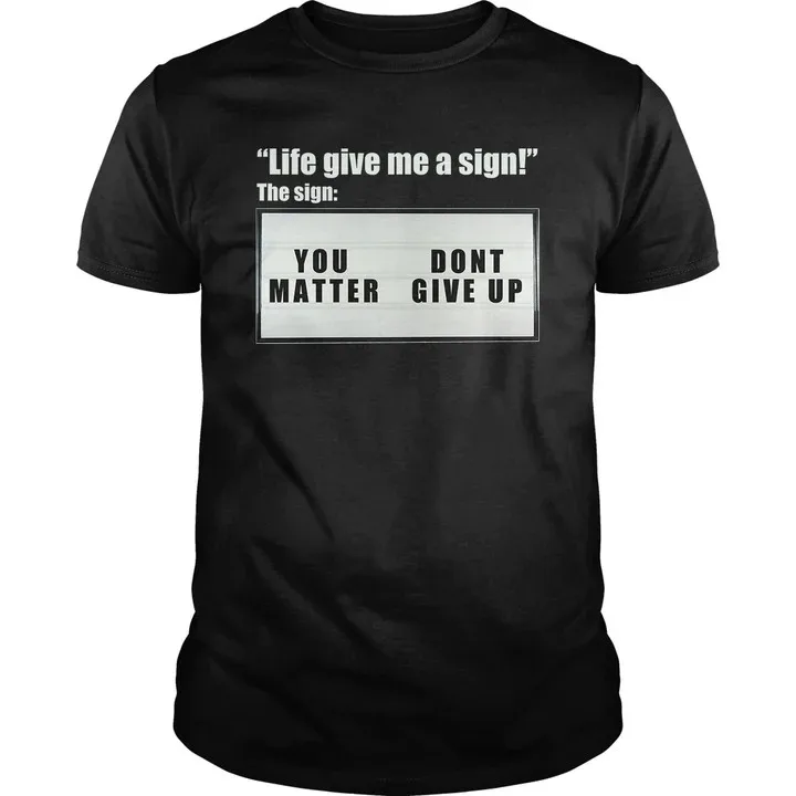 Funny Letter Print Tops Tees ShirtsLife Give Me a SignFunnyT-Shits
Funny Letter Print Tops Tees ShirtsLife Give Me a SignFunnyT-Shits