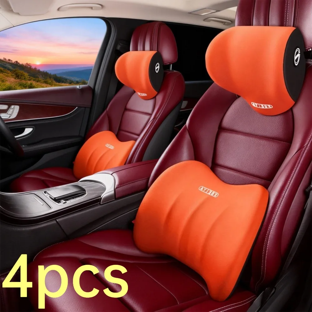 Car Seat Comfort Set 2 Headrest Cushion 2 Lumbar Support Breathable Easy Install For Family Long Haul Drivers
Car Seat Comfort Set 2 Headrest Cushion 2 Lumbar Support Breathable Easy Install For Family Long Haul Drivers