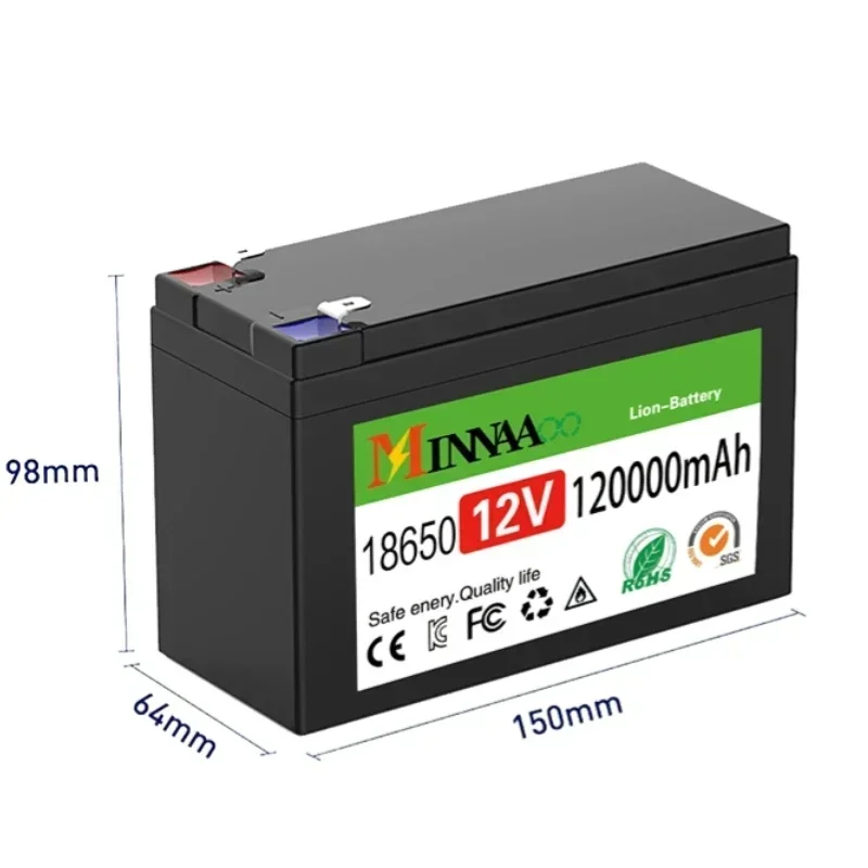 12V Rechargeable Lithium Battery 120000mAh For Lithium Iron Phosphate Batteries Built-in BMS Solar Boat+12.6V Charger
12V Rechargeable Lithium Battery 120000mAh For Lithium Iron Phosphate Batteries Built-in BMS Solar Boat+12.6V Charger