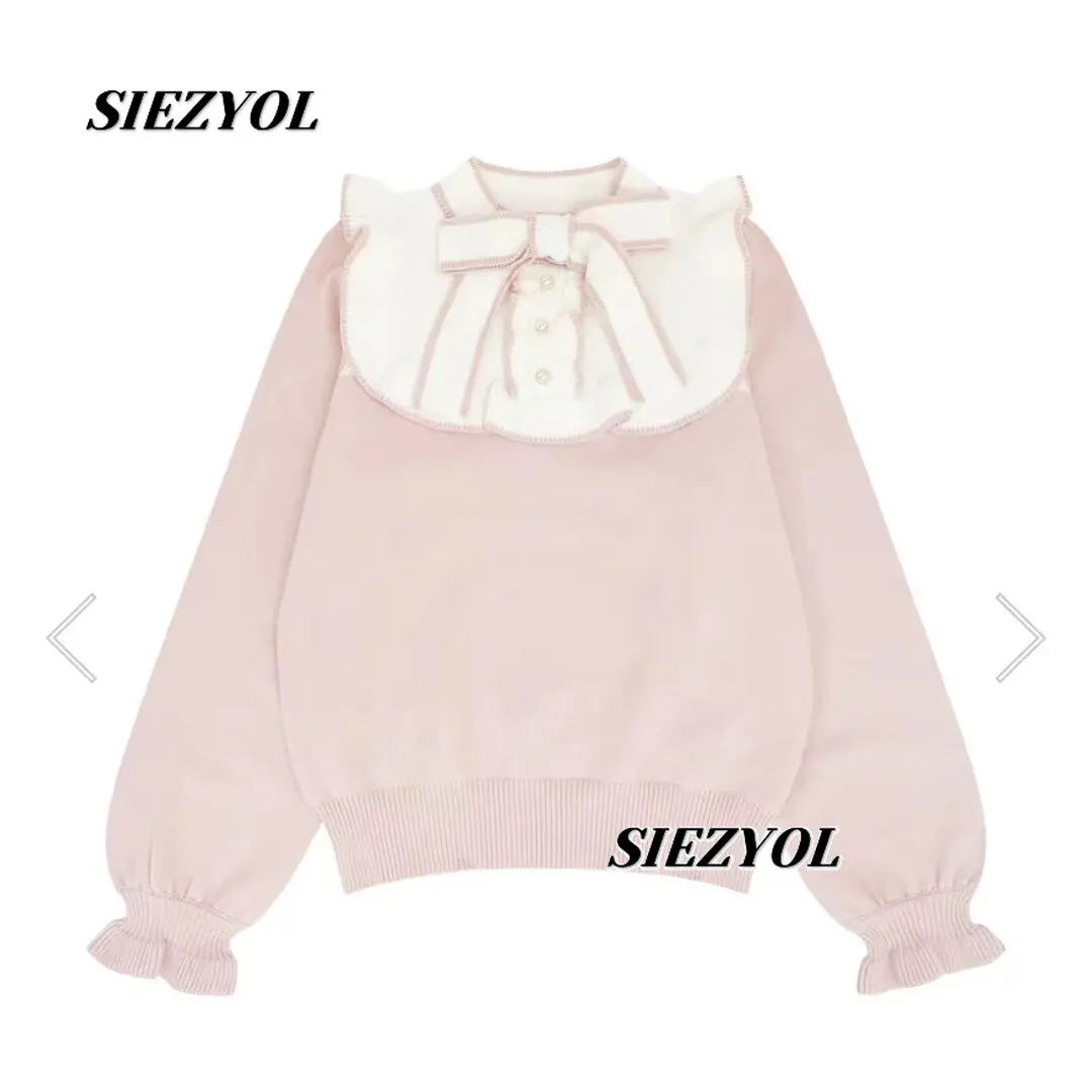 Contrast Color Pullover Japanese Style Fall Winter New Arrival Sweet Cute Girl Fungus Lace Bubble Long Sleeves Knitting Shirt
Contrast Color Pullover Japanese Style Fall Winter New Arrival Sweet Cute Girl Fungus Lace Bubble Long Sleeves Knitting Shirt