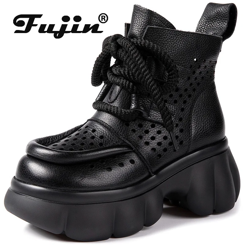 Fujin 7.5cm Summer Motorcycle Natural Boots Women Shoes Genuine Leather Sandals Ankle Booties Hollow Chimney Moccasins Fashion
Fujin 7.5cm Summer Motorcycle Natural Boots Women Shoes Genuine Leather Sandals Ankle Booties Hollow Chimney Moccasins Fashion