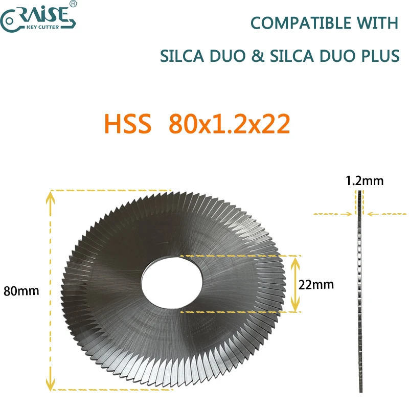 RAISE Key Cutter T82 80x1.2x22mm Compatible with SILCA DUO Key Machine
RAISE Key Cutter T82 80x1.2x22mm Compatible with SILCA DUO Key Machine