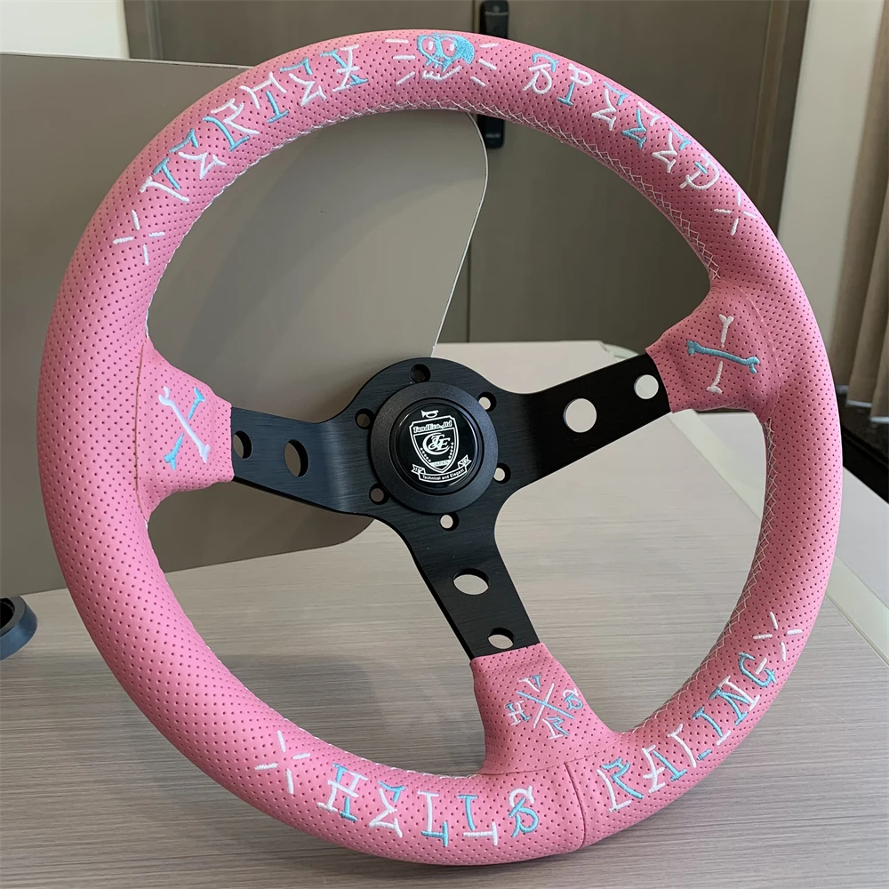 VERTEX JDM Drift King Sport Racing Steering Wheel 320mm Deep Dish 6 Bolt Microfiber Leather Pink Steering Wheel With 5mm Bracket
VERTEX JDM Drift King Sport Racing Steering Wheel 320mm Deep Dish 6 Bolt Microfiber Leather Pink Steering Wheel With 5mm Bracket
