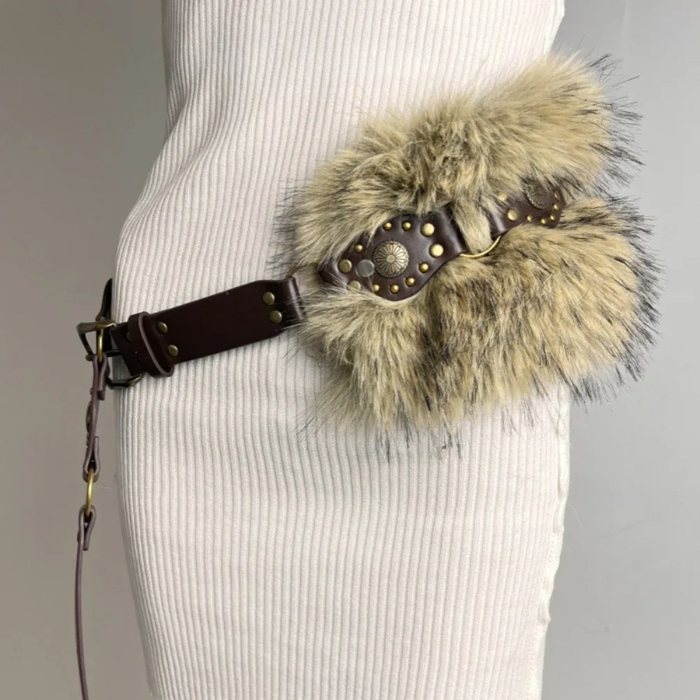 Vintage Y2K Leather Fur Belt Spicy Girl Style Punk Furry Waistband Jeans Decor Rhinestone Plush Waist Belt Female/Girls
Vintage Y2K Leather Fur Belt Spicy Girl Style Punk Furry Waistband Jeans Decor Rhinestone Plush Waist Belt Female/Girls