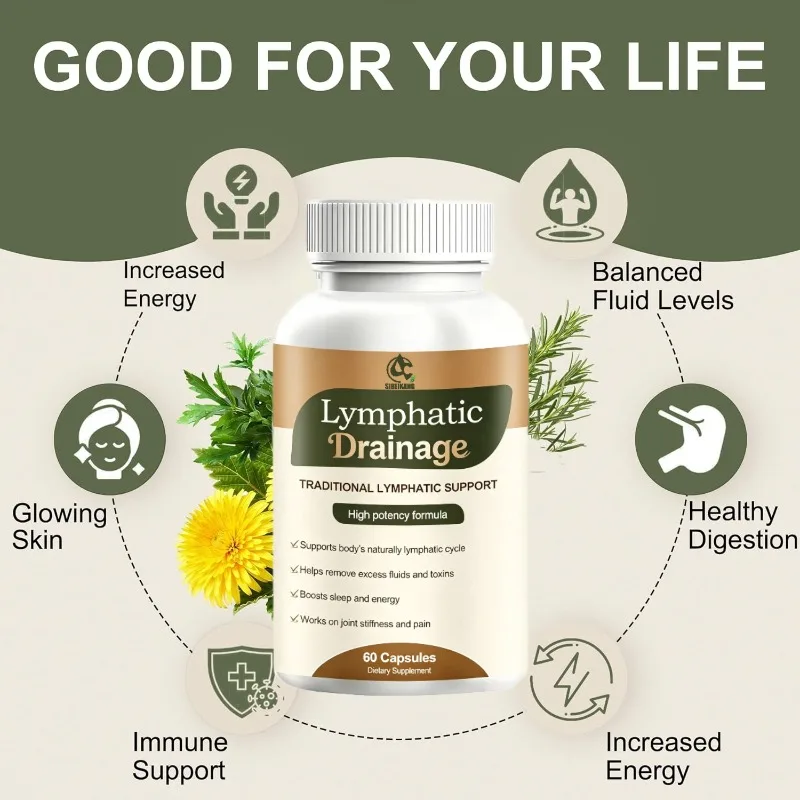 Lymphatic Drainage Capsule, Containing Dandelion Extract, Natural Ingredients, Immune Support, 60 Capsules
Lymphatic Drainage Capsule, Containing Dandelion Extract, Natural Ingredients, Immune Support, 60 Capsules