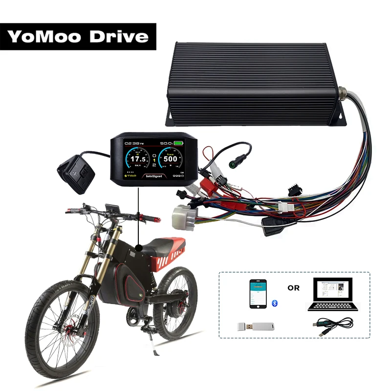 MQCON Sabvoton SVMC7280 APT V2 2KW-3KW DC 80A Brushless Controller With 750C TFT Display For Electric Scooter E-bike Hub Motor
MQCON Sabvoton SVMC7280 APT V2 2KW-3KW DC 80A Brushless Controller With 750C TFT Display For Electric Scooter E-bike Hub Motor