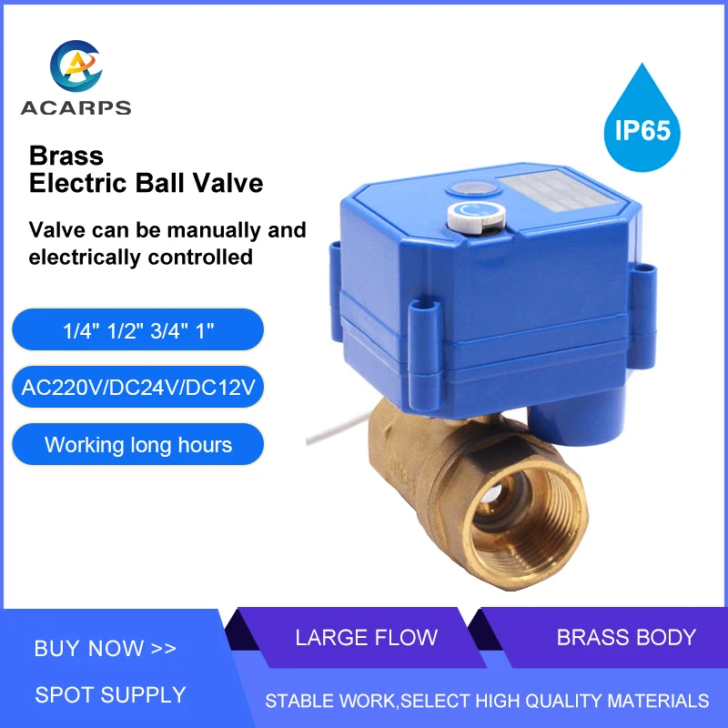 1/2" 3/4" 1" Motorized Ball Valve With Manual Switch and on/off indicator window Brass Electric Ball Valve AC220V/DC24V/DC12V
1/2" 3/4" 1" Motorized Ball Valve With Manual Switch and on/off indicator window Brass Electric Ball Valve AC220V/DC24V/DC12V