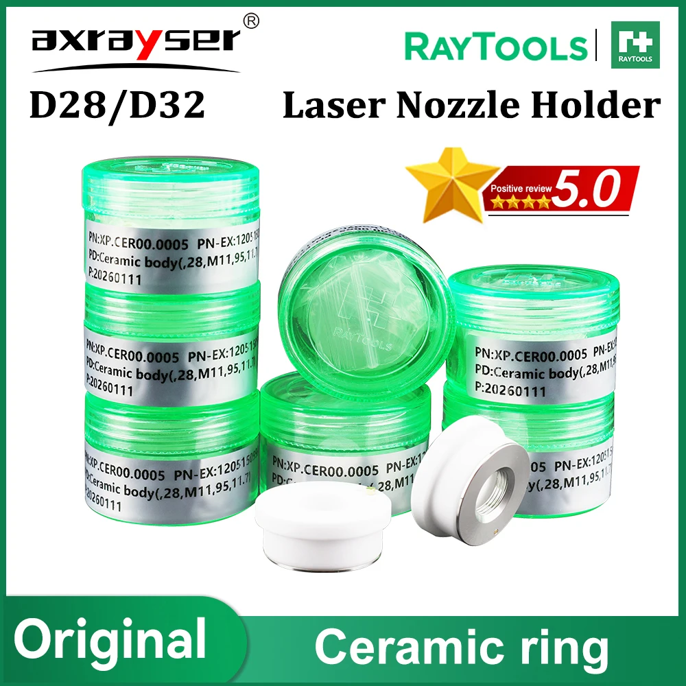 Raytools Original Laser Ceramic Dia 32mm M14 Nozzle Holder Ring for Fiber Cutting Head BT230 BT240 BMH110 114
Raytools Original Laser Ceramic Dia 32mm M14 Nozzle Holder Ring for Fiber Cutting Head BT230 BT240 BMH110 114