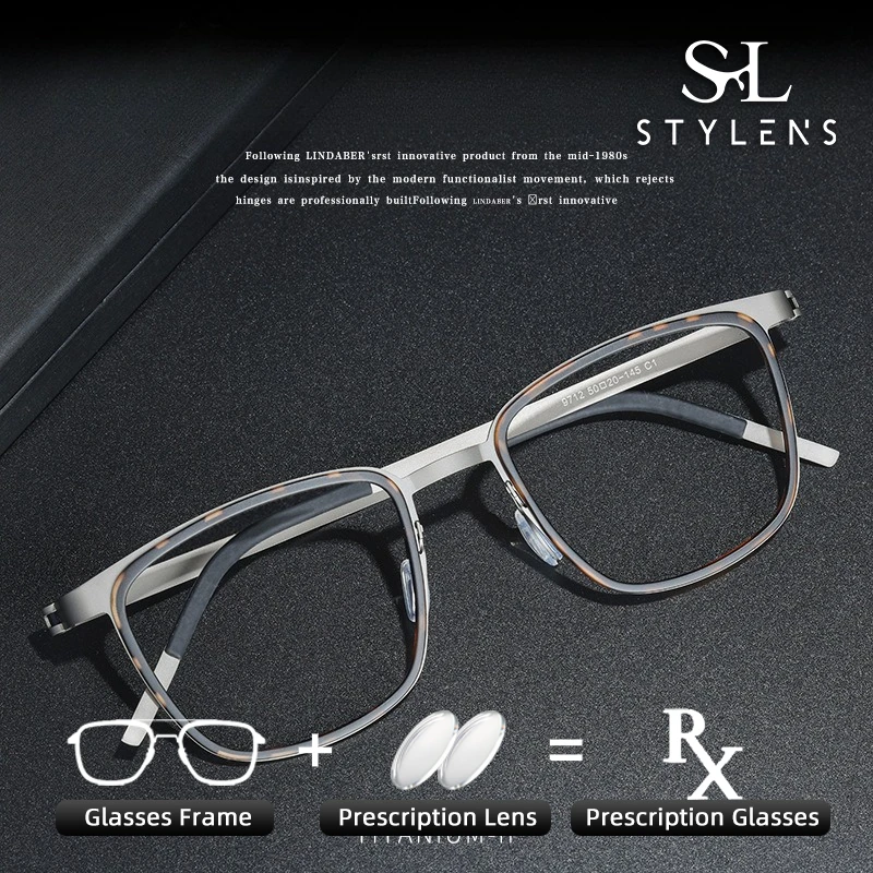STYLENS Business Ultralight Design Pure Titanium Photochromic Glasses Men's Round Anti Blue Ray Prescription Customization 9712
STYLENS Business Ultralight Design Pure Titanium Photochromic Glasses Men's Round Anti Blue Ray Prescription Customization 9712