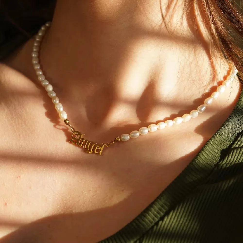 2025 Customized Link Chain Women's Freshwater Pearls Necklace with DIY Letter Collarbone Length for Gift
2025 Customized Link Chain Women's Freshwater Pearls Necklace with DIY Letter Collarbone Length for Gift