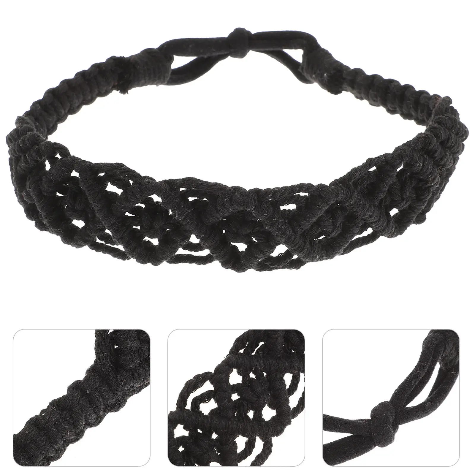 Women Bohemian Crochet Headband Knitted Cotton Hair Band Breathable Gentle on Scalp No Slip Deformation Resistant Party Hair
Women Bohemian Crochet Headband Knitted Cotton Hair Band Breathable Gentle on Scalp No Slip Deformation Resistant Party Hair