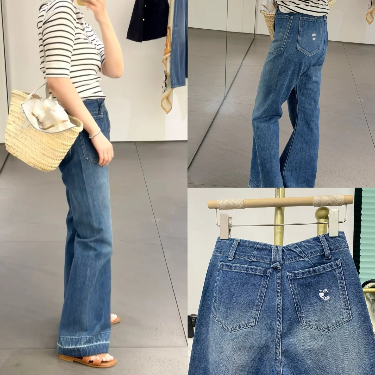 High Waist Summer New Arrival Thin Denim Jeans Women's Back Pocket Embroidery Flared Wide Leg Casual Blue Cotton Blend
High Waist Summer New Arrival Thin Denim Jeans Women's Back Pocket Embroidery Flared Wide Leg Casual Blue Cotton Blend