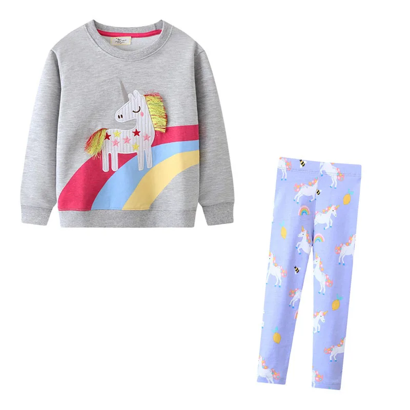 Jumping Meters Long Sleeve Unicorn Sweatshirts + Leggings Children's Clothing Sets Autumn 2 Pcs Suit Kids Outfits Outfit
Jumping Meters Long Sleeve Unicorn Sweatshirts + Leggings Children's Clothing Sets Autumn 2 Pcs Suit Kids Outfits Outfit