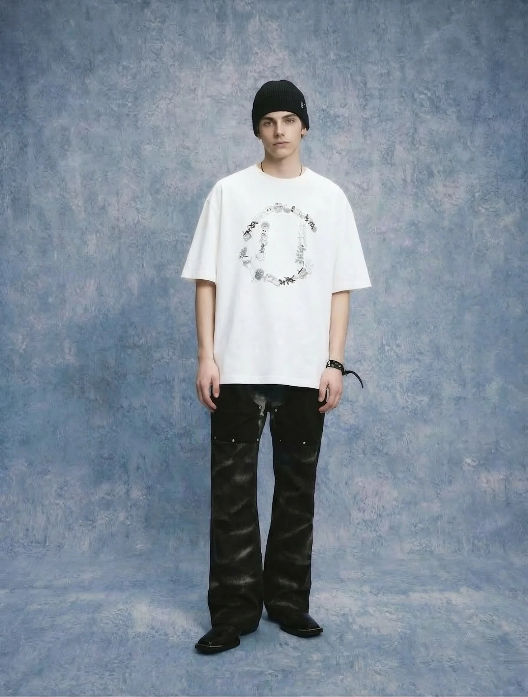 Loose Short Sleeve T-Shirt Men's Casual round Neck Print Logo Streetwear New Style Chen Guangshi HA7MS CC Collaborative Ring
Loose Short Sleeve T-Shirt Men's Casual round Neck Print Logo Streetwear New Style Chen Guangshi HA7MS CC Collaborative Ring