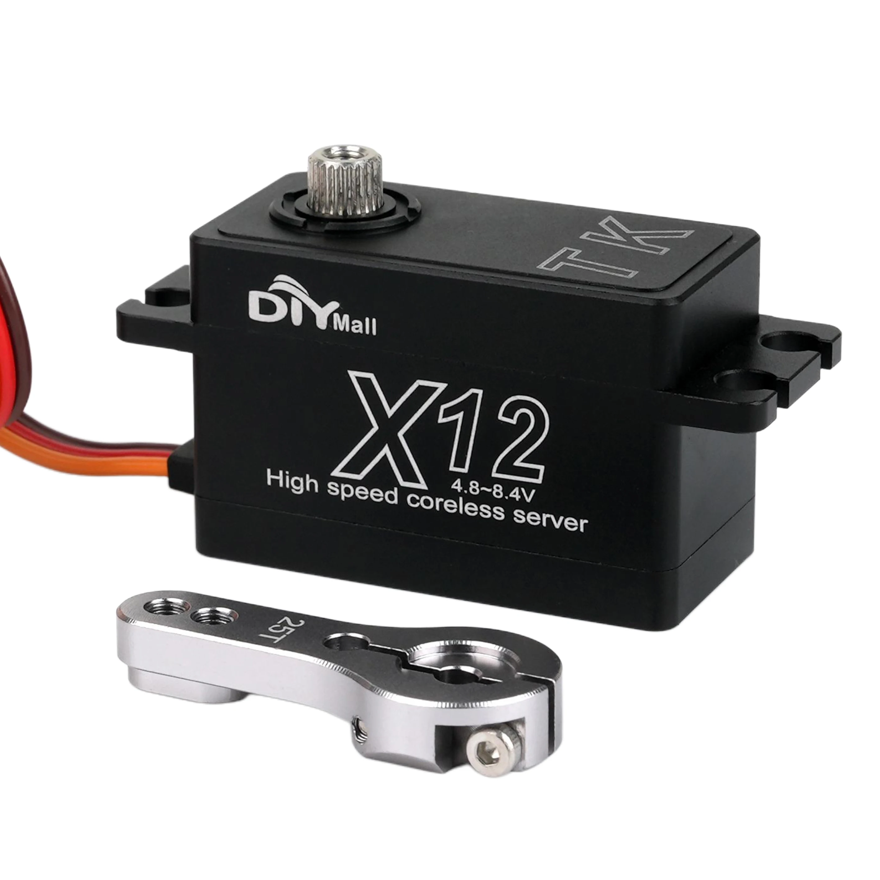 X12 12kg Torque Short Body Coreless Digital Servo 25T Stainless Steel Gear High Speed Full Metal 1/8 1/10 RC Car
X12 12kg Torque Short Body Coreless Digital Servo 25T Stainless Steel Gear High Speed Full Metal 1/8 1/10 RC Car