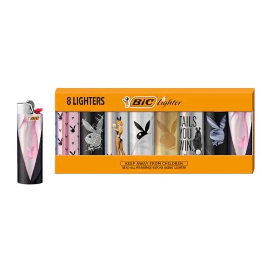 Комплект из 8 зажигалок Pocket Lighter, специальная коллекция Playboy Holographic, уникальные дизайны, в ассортименте.
Комплект из 8 зажигалок Pocket Lighter, специальная коллекция Playboy Holographic, уникальные дизайны, в ассортименте.