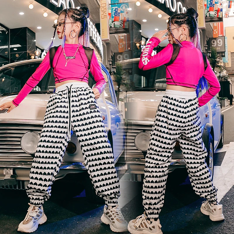 Fashion Hip Hop Dancing Clothes Pink Long Sleeve Tops Girls Jazz Dancing Performance Stage Costume Kids Dancer Outfit YS3192
Fashion Hip Hop Dancing Clothes Pink Long Sleeve Tops Girls Jazz Dancing Performance Stage Costume Kids Dancer Outfit YS3192
