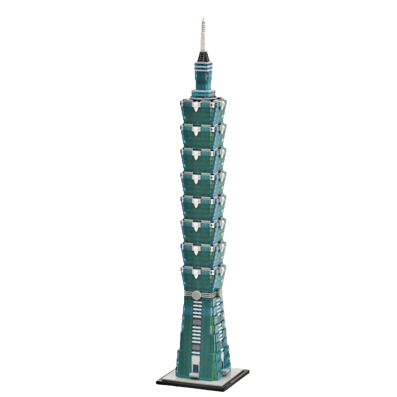 Custom MOC Building Block Toy Skyscraper Series Taipei 101 1:800 scale model 2327pcs Creative holiday gift
Custom MOC Building Block Toy Skyscraper Series Taipei 101 1:800 scale model 2327pcs Creative holiday gift