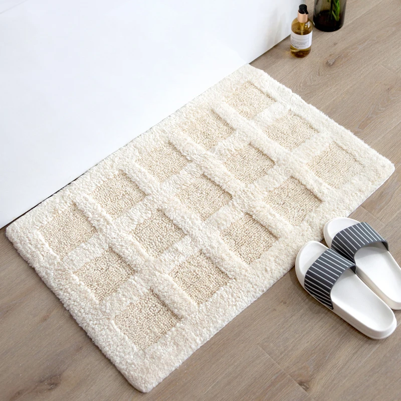 Modern Simple Style Solid Color Carpet Thickened Pure Cotton Material Bathroom Door Rug Living Room Non-slip Absorbent Mat
Modern Simple Style Solid Color Carpet Thickened Pure Cotton Material Bathroom Door Rug Living Room Non-slip Absorbent Mat