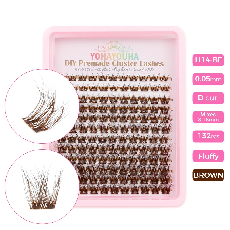 Abestyou Brown Clusters Fluffy Short Mixed Tray 8-16mm Mink Natural Lashes Thin Lighter Reusable Fish Tail Lash Marron Colored
Abestyou Brown Clusters Fluffy Short Mixed Tray 8-16mm Mink Natural Lashes Thin Lighter Reusable Fish Tail Lash Marron Colored