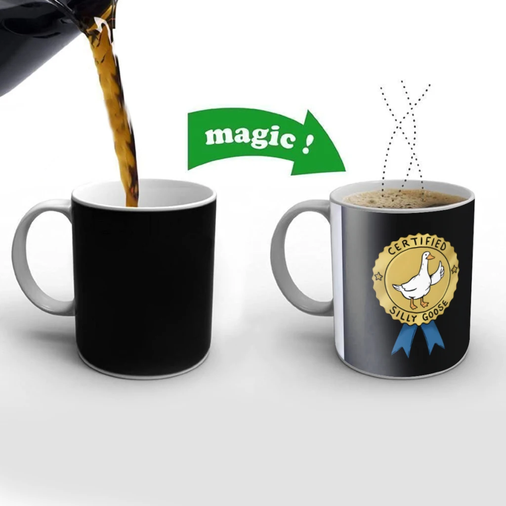 Certified Silly Goose Creativity Change Color Chang mug Ceramic mug Hot Coffee Cup Breakfast Cup Mug Friend Gift
Certified Silly Goose Creativity Change Color Chang mug Ceramic mug Hot Coffee Cup Breakfast Cup Mug Friend Gift