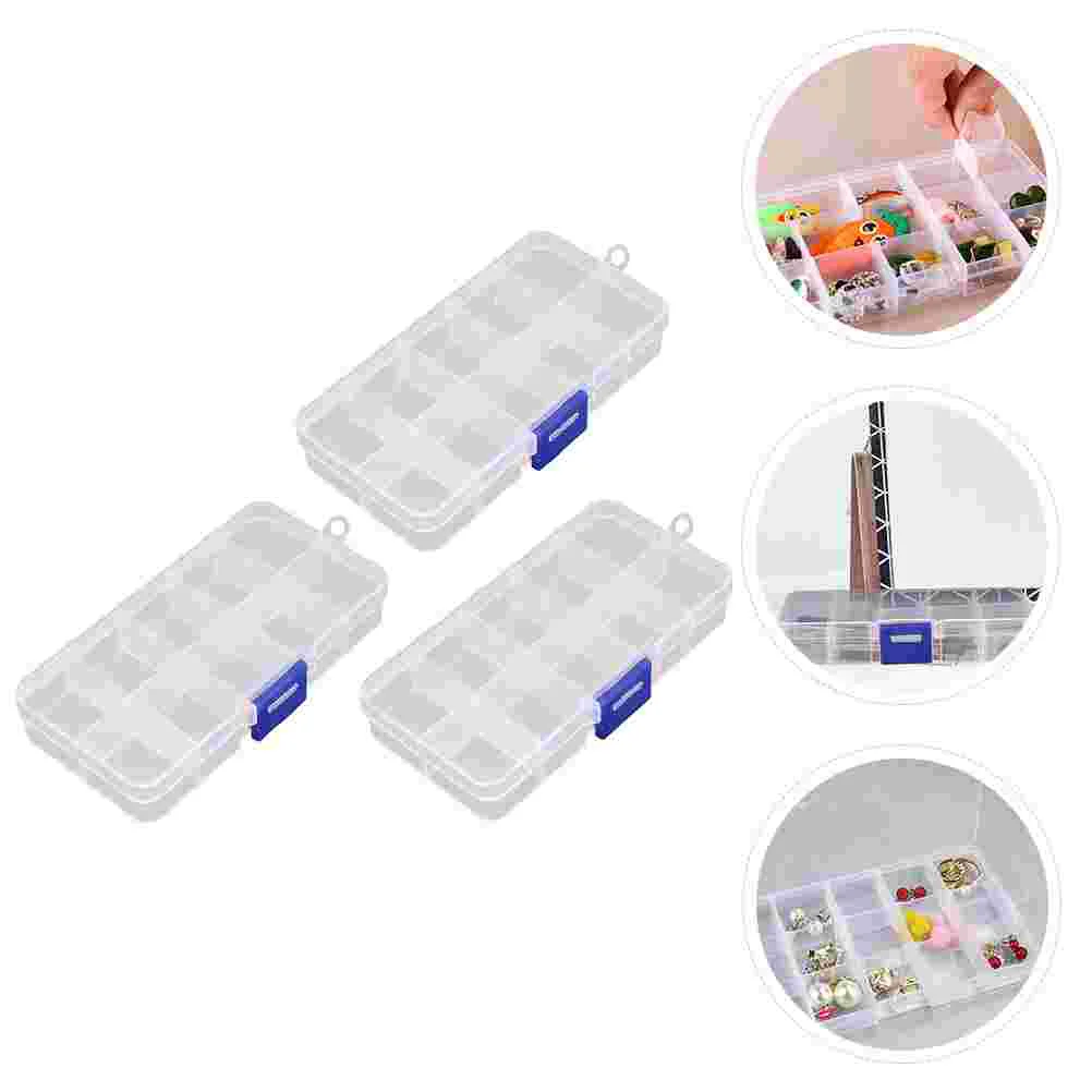 3 Pcs Jewelry Accessories Storage Box Container Transparent Collection Case Plastic Travel Earring
3 Pcs Jewelry Accessories Storage Box Container Transparent Collection Case Plastic Travel Earring