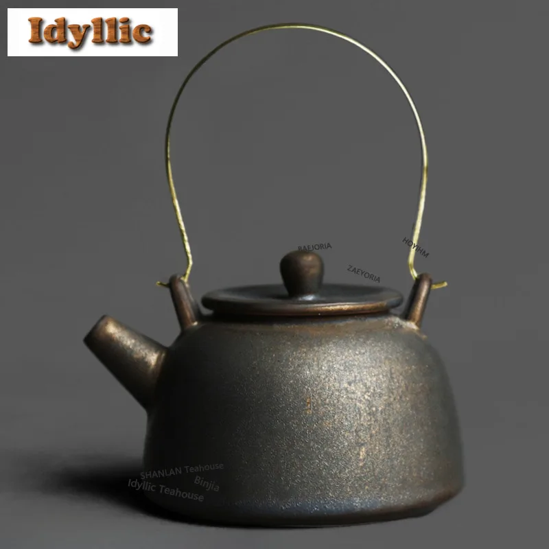 Чайник с позолоченной ручкой в форме обруча, традиционный заварочный чайник с ситечком, аксессуары для чайной церемонии, подарок
Чайник с позолоченной ручкой в форме обруча, традиционный заварочный чайник с ситечком, аксессуары для чайной церемонии, подарок