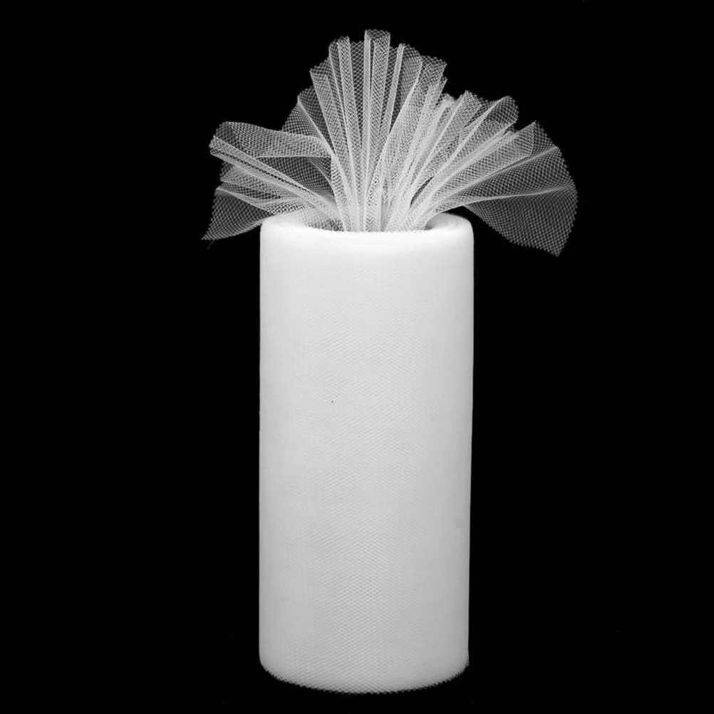 22M White Polyester Tulle Roll 15CM Wide Craft Fabric Decoration DIY Wedding Party Room Floral Veil Bows Wrapping Material
22M White Polyester Tulle Roll 15CM Wide Craft Fabric Decoration DIY Wedding Party Room Floral Veil Bows Wrapping Material
