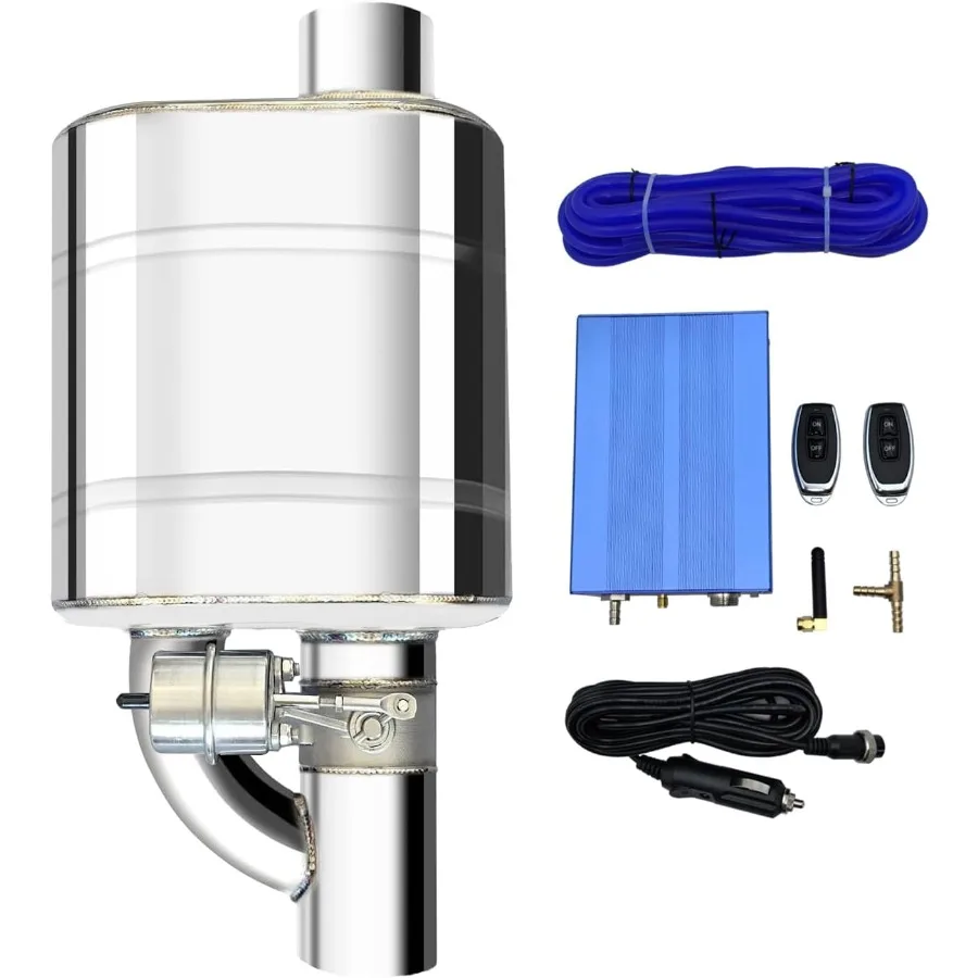 3 Inch Valved Muffler Exhaust Cutout with Muffler Cat Back Exhaust System Kit for HighPerformance Vehicles Enhanced Sound Contr
3 Inch Valved Muffler Exhaust Cutout with Muffler Cat Back Exhaust System Kit for HighPerformance Vehicles Enhanced Sound Contr