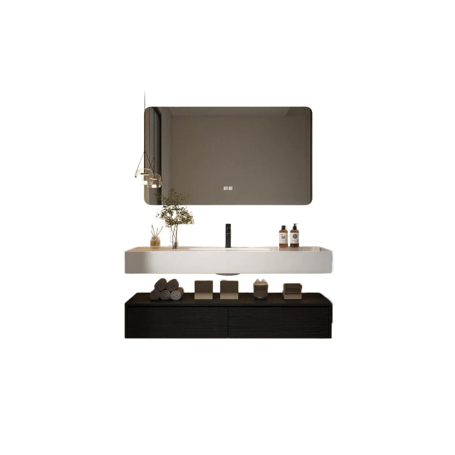 Light luxury hotel wind rock slab hanging ceramic integrated basin bathroom washbasin wash basin combination washbasin
Light luxury hotel wind rock slab hanging ceramic integrated basin bathroom washbasin wash basin combination washbasin
