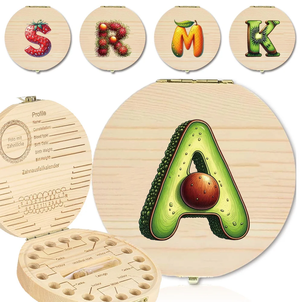 Wooden Tooth Storage Box Suitable Gifts for Boys and Girls Dental Souvenirs Fruit Letter Initial Name 26 Letters Pattern
Wooden Tooth Storage Box Suitable Gifts for Boys and Girls Dental Souvenirs Fruit Letter Initial Name 26 Letters Pattern