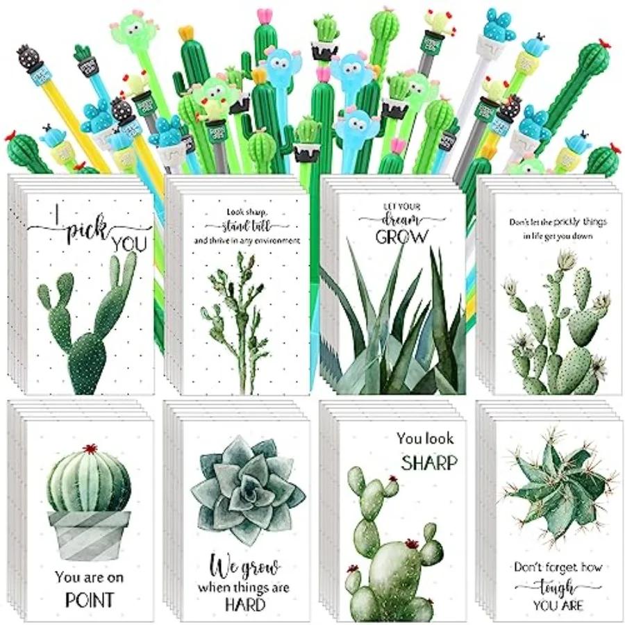 Set Cactus Themed Gifts Bulk with Cute Cartoon Cactus Pens Inspirational Pocket Notepads Motivational Employee Appreciation Gif
Set Cactus Themed Gifts Bulk with Cute Cartoon Cactus Pens Inspirational Pocket Notepads Motivational Employee Appreciation Gif