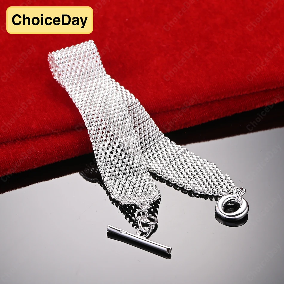 ChoiceDay 925 Sterling Silver 8 Inch 20cm Delicate Braided Strap Bracelet Women Engagement Wedding Accessories
ChoiceDay 925 Sterling Silver 8 Inch 20cm Delicate Braided Strap Bracelet Women Engagement Wedding Accessories