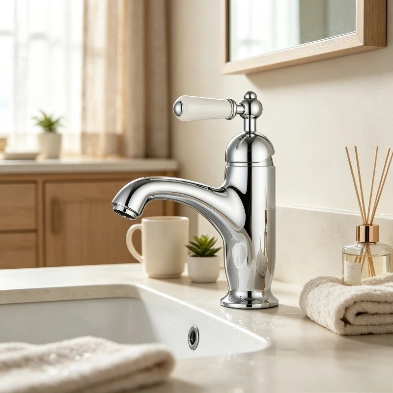Retro Solid Brass Bathroom Sink Faucet, Cross Ceramic Handle Vintage Deck Mount Mixer Tap for Hot and Cold Water Basin.
Retro Solid Brass Bathroom Sink Faucet, Cross Ceramic Handle Vintage Deck Mount Mixer Tap for Hot and Cold Water Basin.