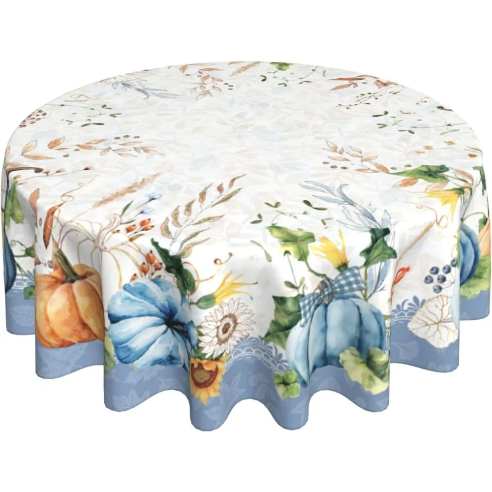 Fall Blue Orange Pumpkin Tablecloth Round 60 Inch Autumn Floral Leaves Decorative Table Cloth Washable Wrinkle Stain-Resistant
Fall Blue Orange Pumpkin Tablecloth Round 60 Inch Autumn Floral Leaves Decorative Table Cloth Washable Wrinkle Stain-Resistant