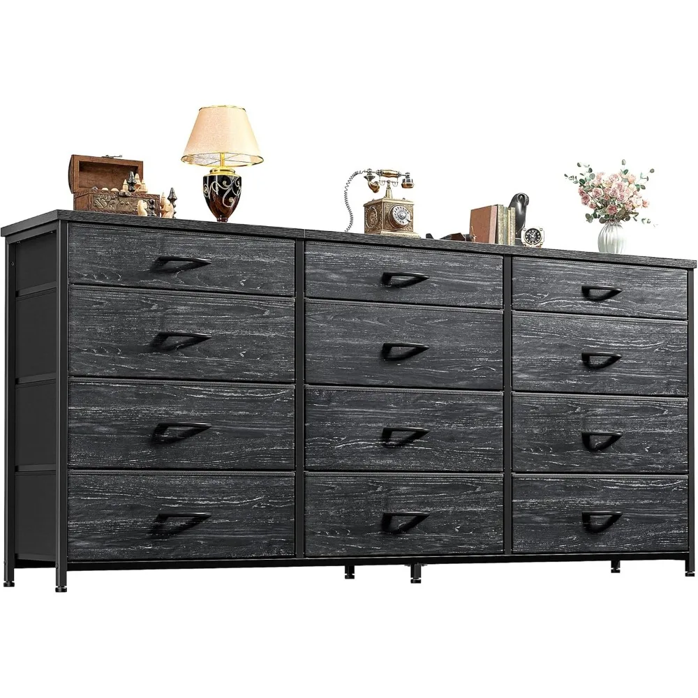 55 Long Dresser for Bedroom with 12 Fabric Drawers, Entertainment Center for 60 inch TV Dressers & Chests of Drawers Large Organ
55 Long Dresser for Bedroom with 12 Fabric Drawers, Entertainment Center for 60 inch TV Dressers & Chests of Drawers Large Organ