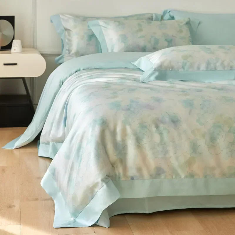 New Flower Printed Cooling Bedding Set High Quality Ice Silky Comforter Cover Set Skin Friendly Summer Bedclothes for Adults
New Flower Printed Cooling Bedding Set High Quality Ice Silky Comforter Cover Set Skin Friendly Summer Bedclothes for Adults