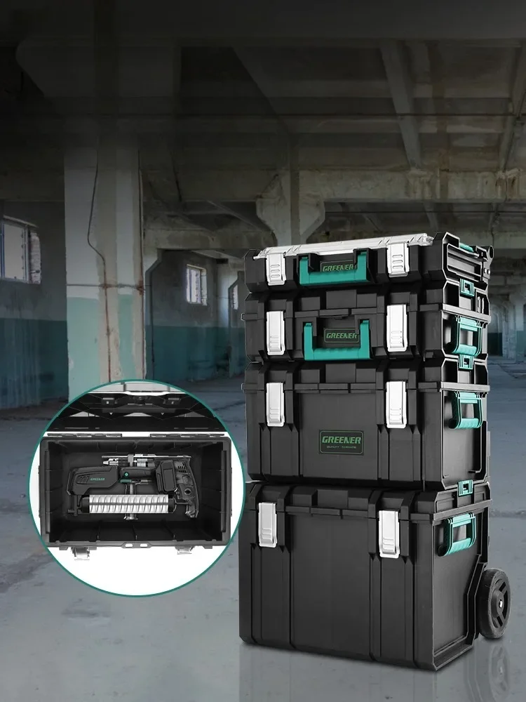Stackable Hardware Tool Box Set Multifunctional Draw-bar Box Large Capacity Tool Storage Case Set Waterproof Portable Tool Box
Stackable Hardware Tool Box Set Multifunctional Draw-bar Box Large Capacity Tool Storage Case Set Waterproof Portable Tool Box